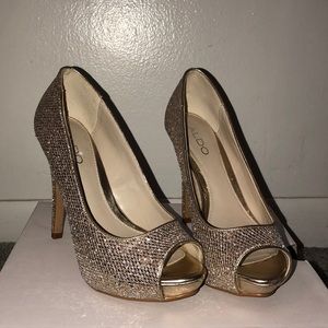 All Gold Sparkle Heels